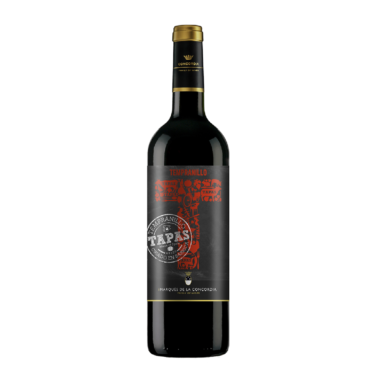 Вино marques de la Concordia tapas. Вино marques de la Concordia Tempranillo 0.75 л. Вино Риоха Темпранильо красное сухое. Темпранильо тапас вино.